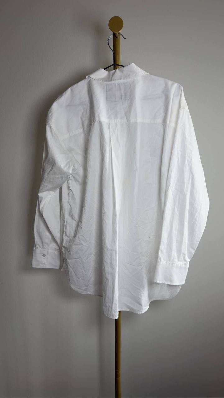 Karl Lagerfeld Paris Whimsy White Poplin Shirt White S NWOT Damaged $119