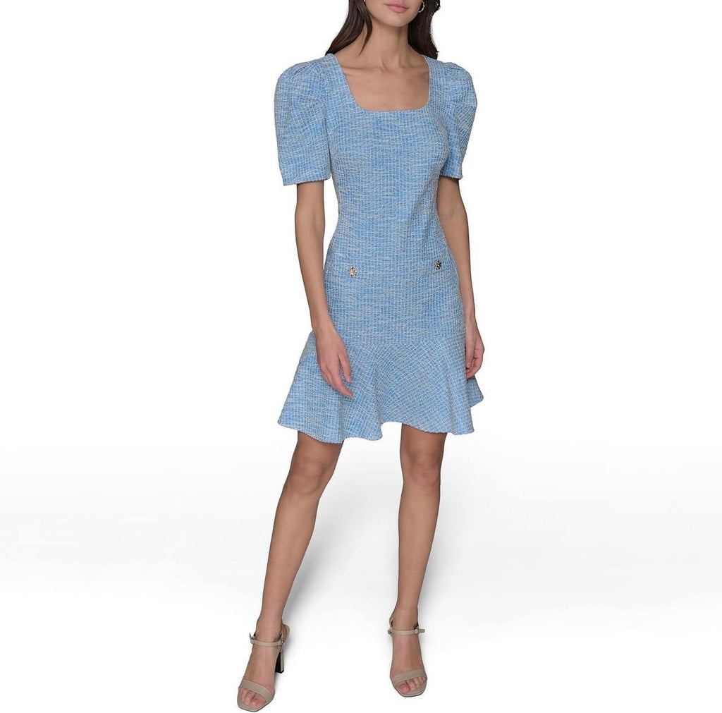 Karl Lagerfeld Paris Women’s Tweed Dress Blue Size 18 NWT $149