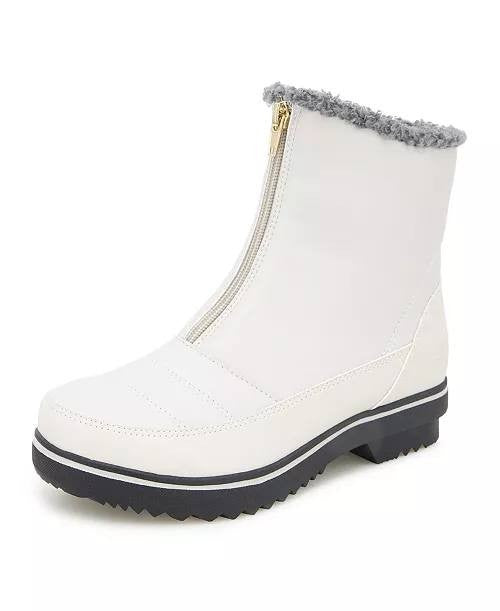 JBU Snowbound Encore Zip Front Cold‑Weather Boots Stone White Women’s 6.5M NWB