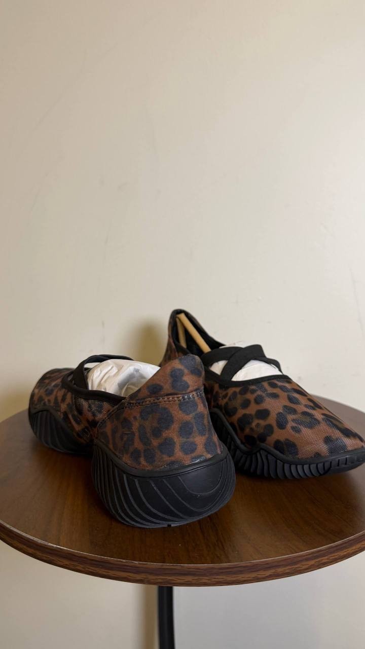 Steve Madden Women’s Vador Crossband Mary‑Jane Sneaker Flats Leopard Mesh 8 NIB