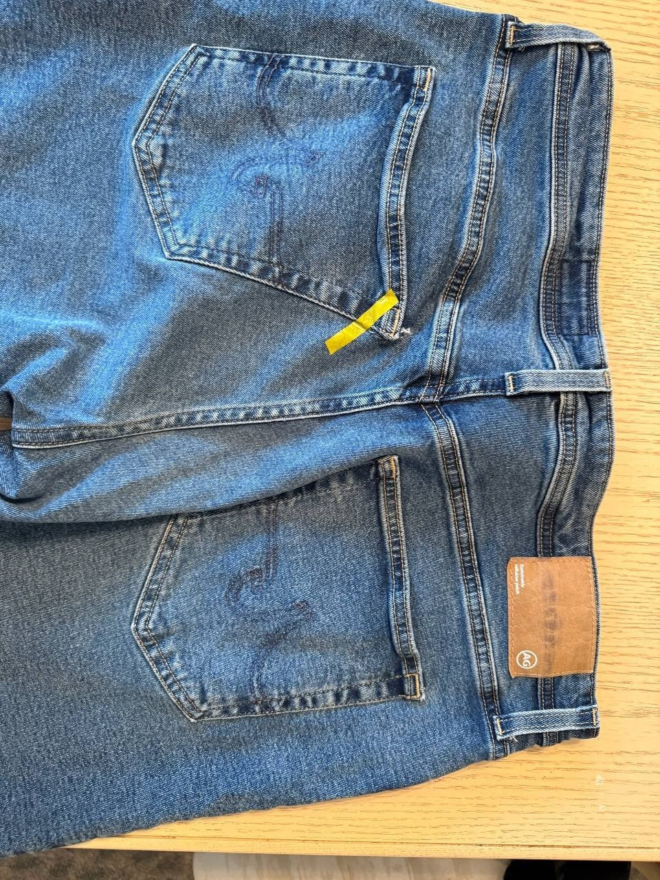 AG Everett Slim Straight Jeans 33x32 Men’s Medium Blue Wash Japanese Denim