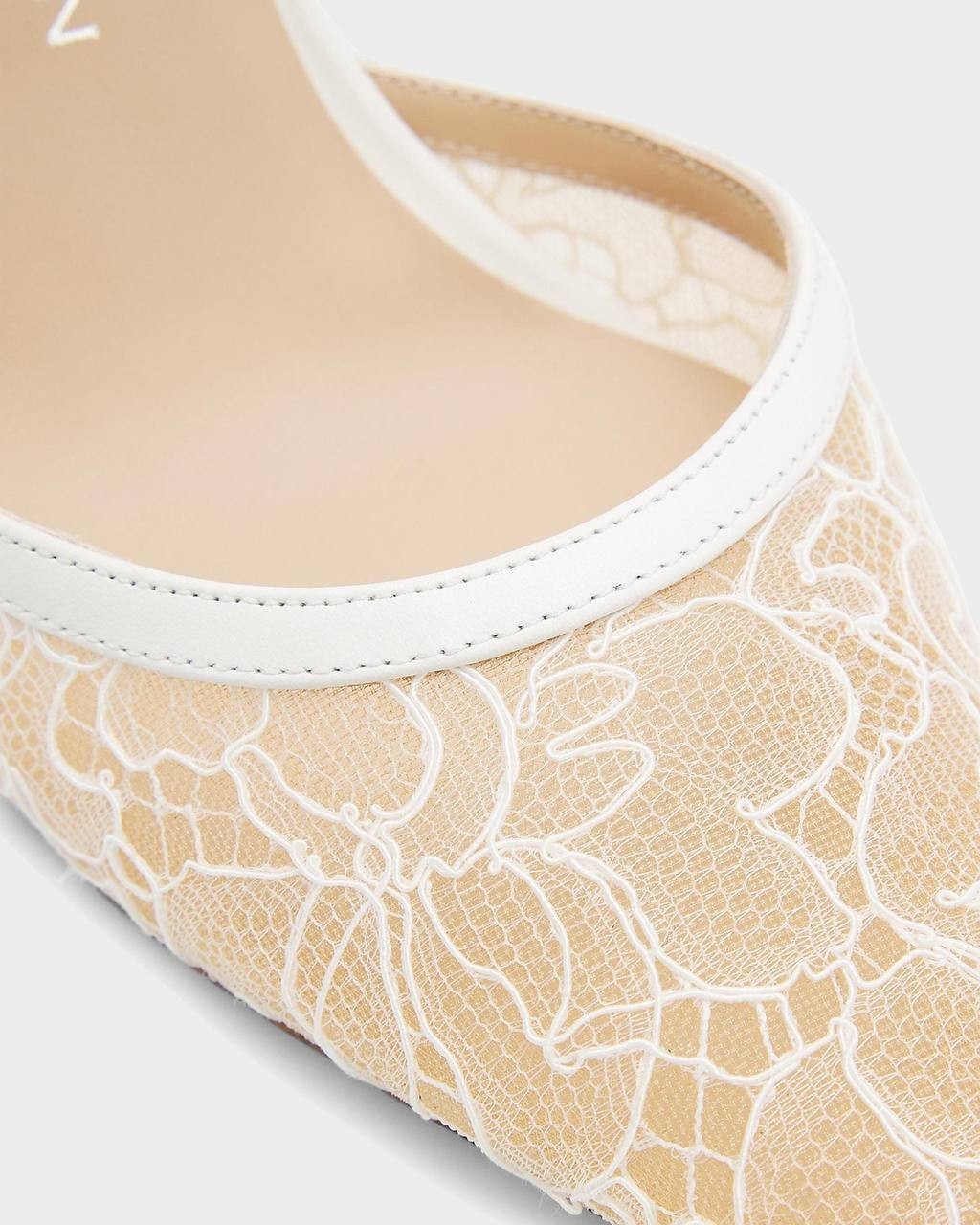 Stuart  Weitzman  Lace  Pumps  Blanco Beige  7.5B  Pre‑owned