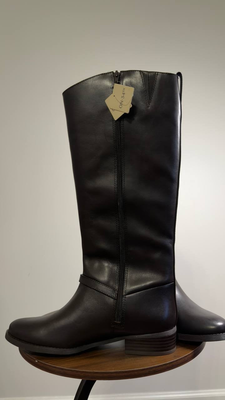 On  34th  Firesse  Riding  Boots  Chocolate  Leather  10M  New  No  Box