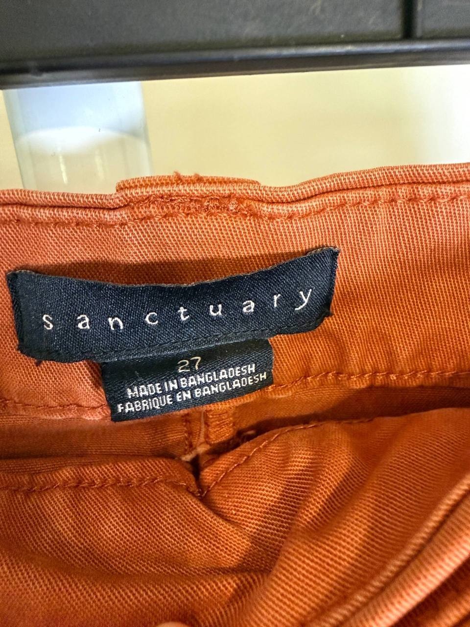 Sanctuary Brown Denim Mini Skirt – Size 27 – Pockets – Button Front – NWT