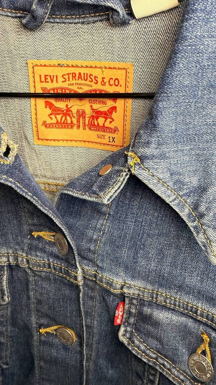 Levi’s Plus Size Original Denim Trucker Jacket Blue 1X NWOT $89.95
