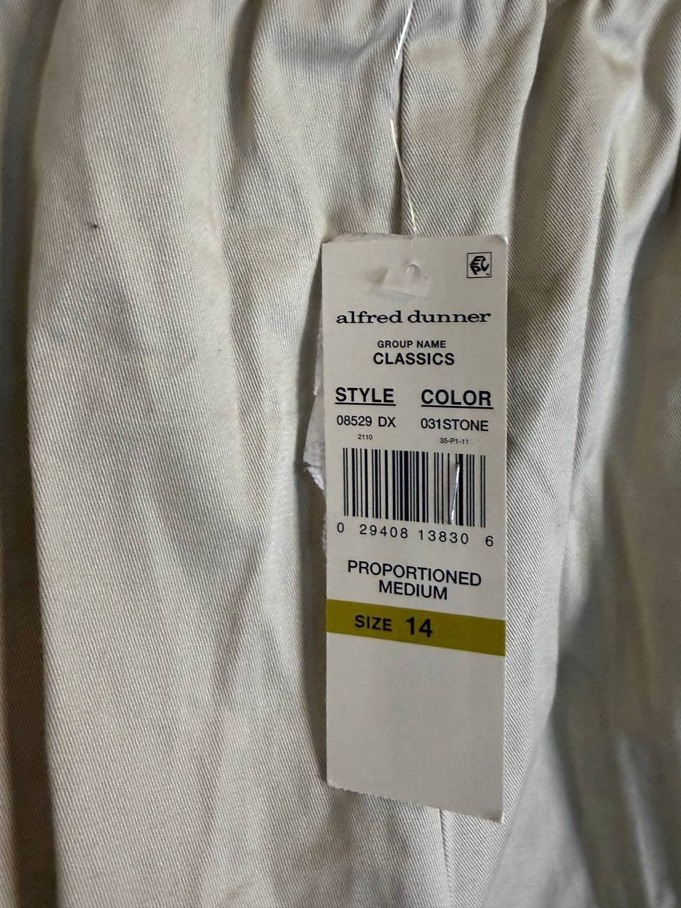 Alfred Dunner Petite Soft Twill Mid‑Rise Straight‑Leg Pants – Size 14 – NWT