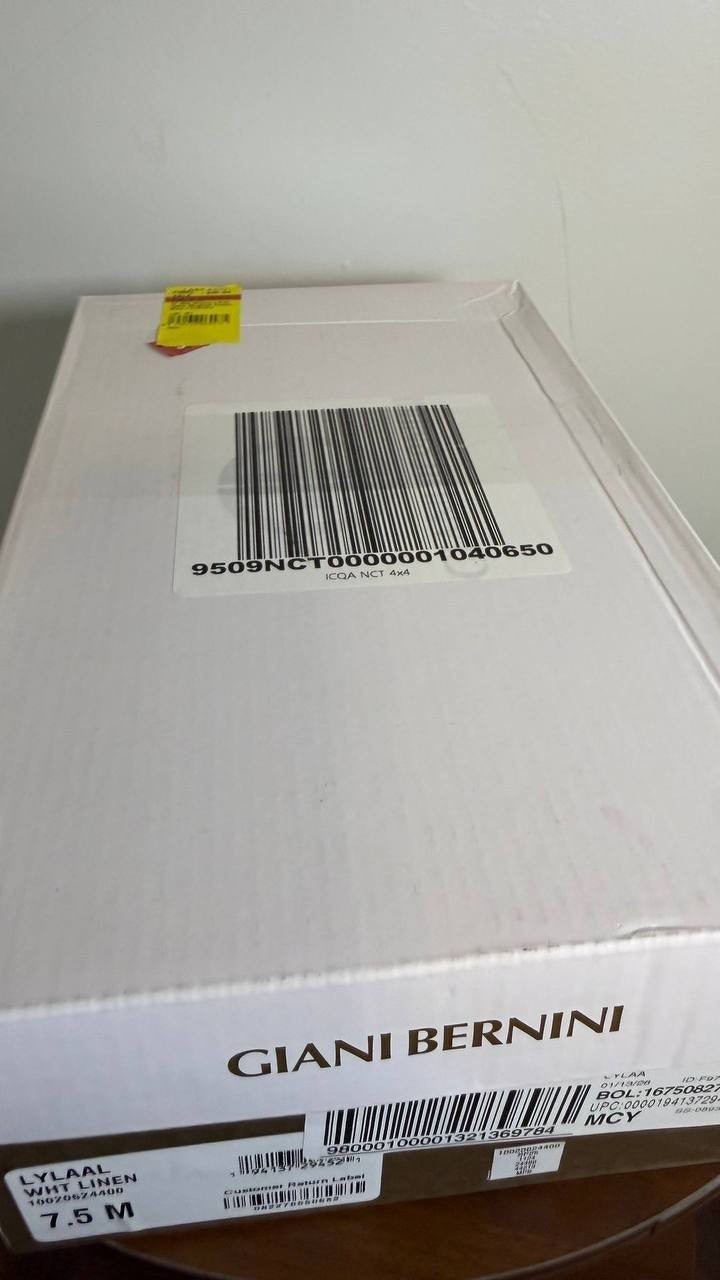 Giani Bernini Lylaa Loafers 7.5M White Leather Boat Shoe Slip‑On NIB msrp$99.50