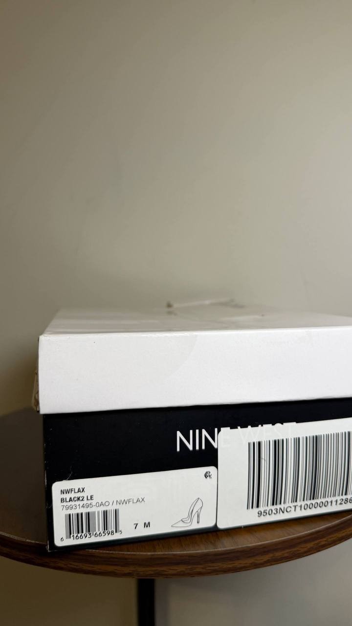 Nine West Black Leather Pumps 7M New in Box MSRP $99