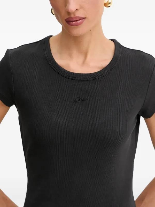 BOSS Ribbed Open-Back Midi Dress Size S Black NWT $118