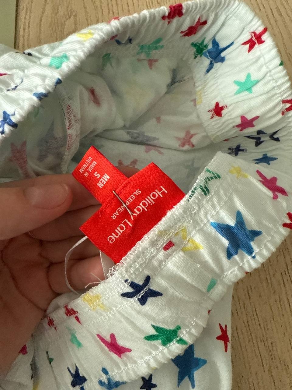 Holiday Lane Star Print Pajama Pants White Multicolor Size S