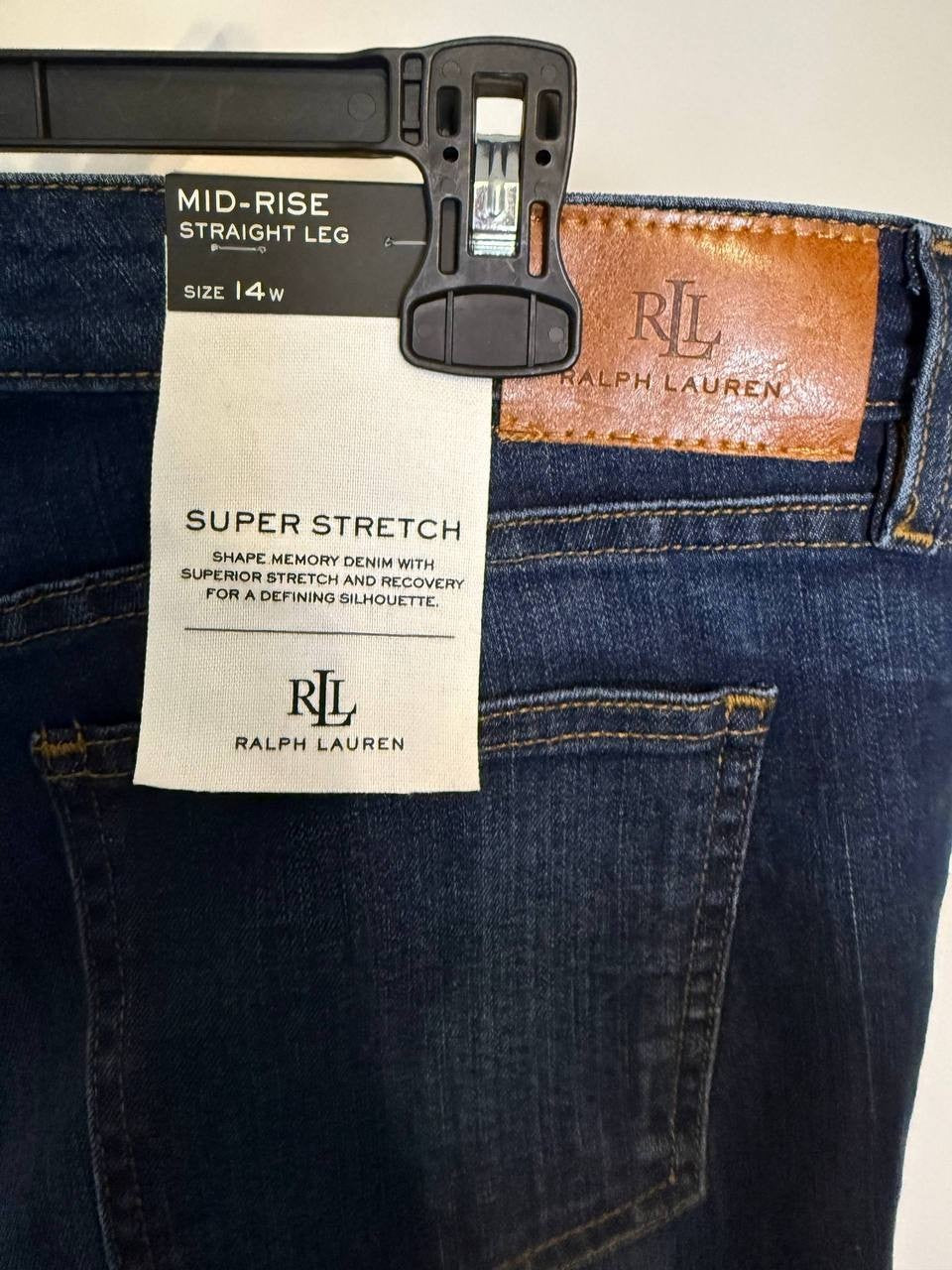 Lauren Ralph Lauren Plus Size Stretch Denim Straight Jeans – Size 14– NWT – $125