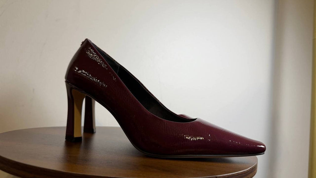 Michael Kors Oxblood Patent Leather Pumps 7.5M Pre‑Owned w/ Box MSRP $125