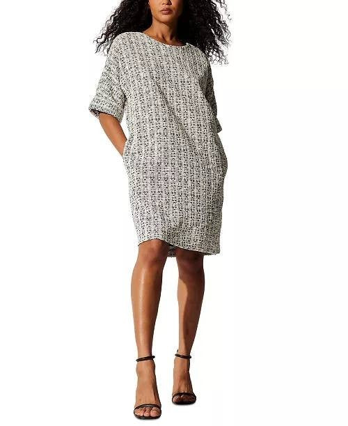 Natori Tweed Shift Dress – Size M – NWT – Round Neck Pull-On