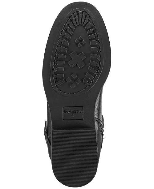 Style & Co Margoo Riding Boots 8M  Black Tall Zip Buckle NIB msrp$79.90