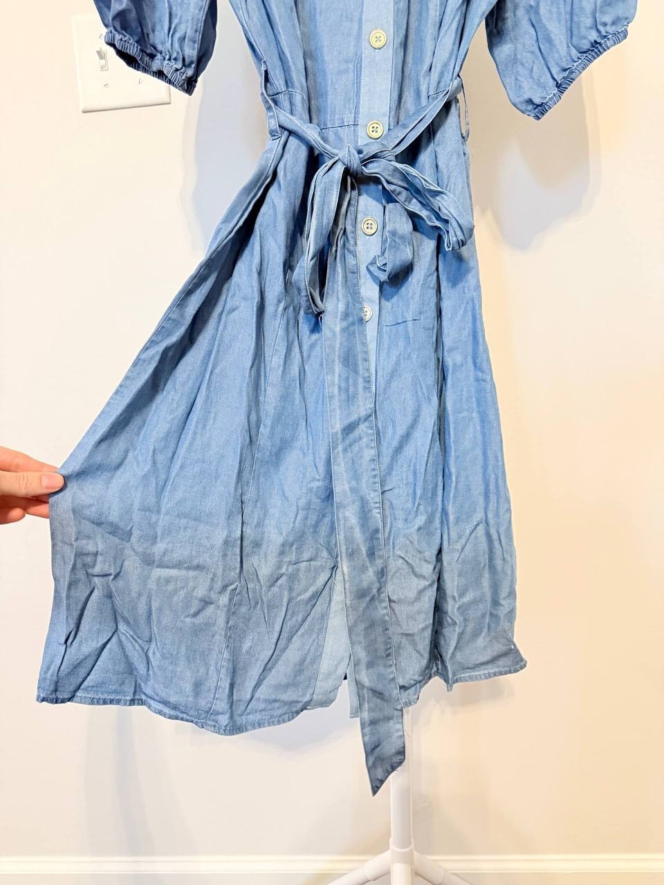 Sharagano Chambray Shirt Dress – Medium Wash – Size 10 – NWOT