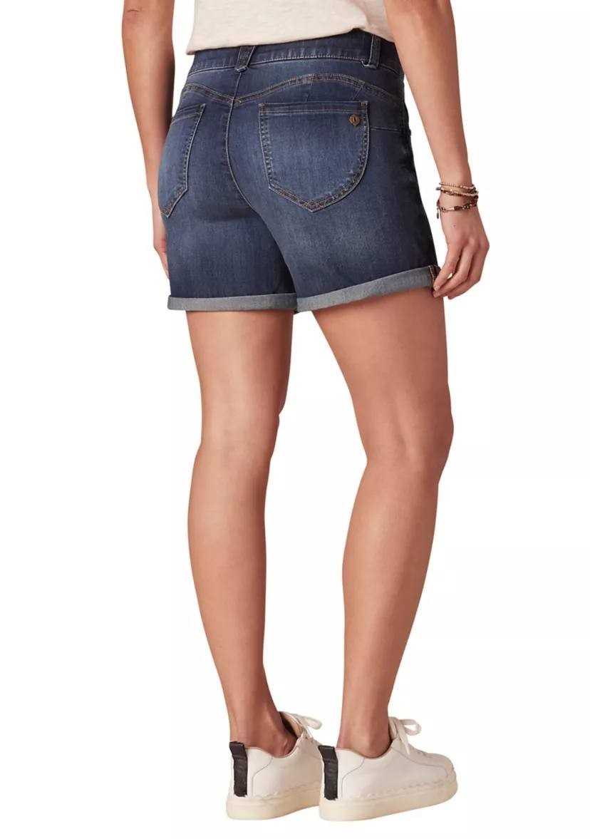 Democracy 5" Denim Roll Cuff Shorts Blue 16 NWT $68