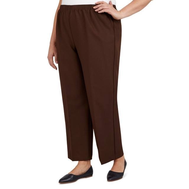 Alfred Dunner Women’s Plus Classics Average Length Pant – 20W – Brown $42.50 NWT