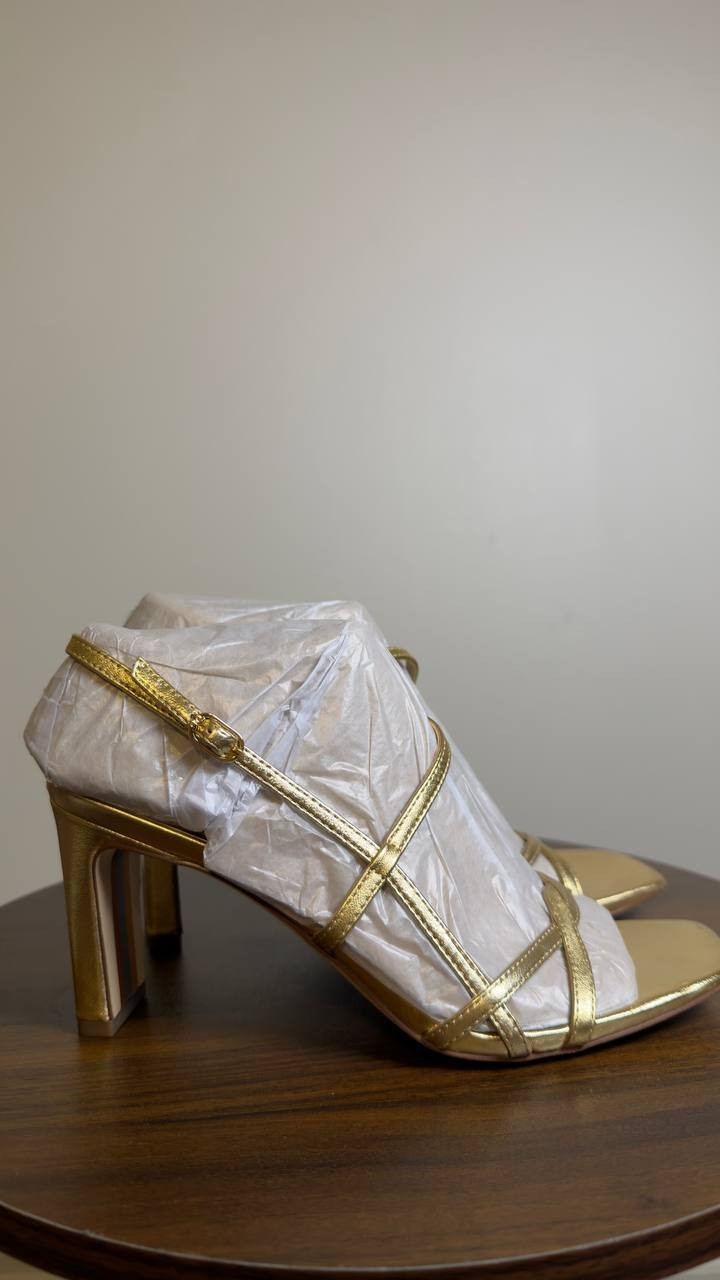 Sam Edelman Slingback Sandals Amber Gold 6.5 M Pre-Owned $140.00