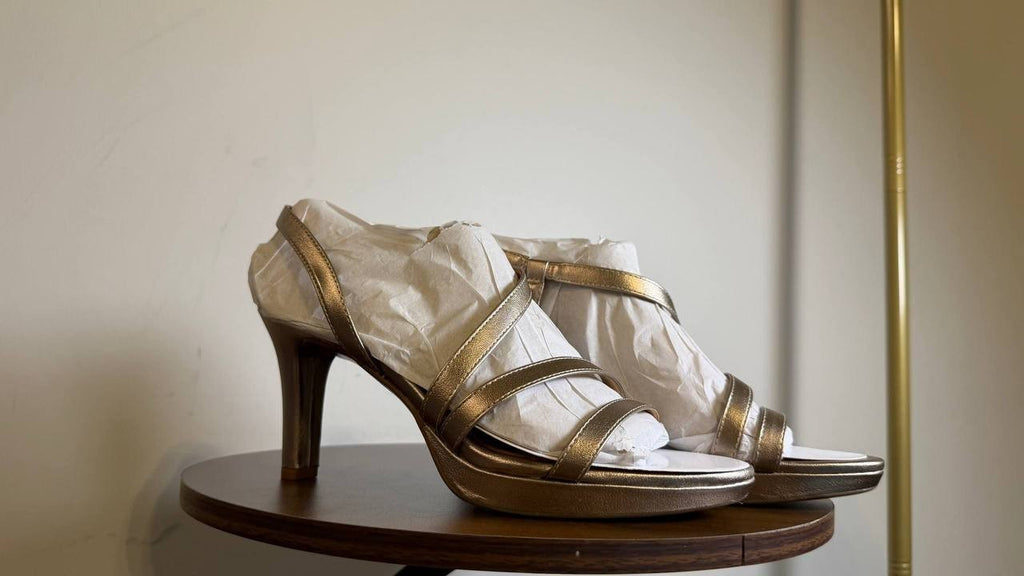 Naturalizer Bronze Pearl Synthetic Dress Sandals 10W NIB MSRP $110