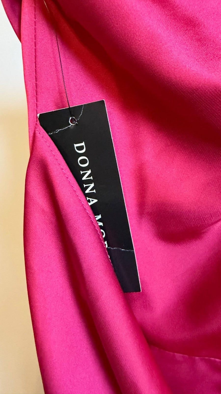 Donna Morgan Women’s One‑Shoulder Midi Dress Pink $178 NWT