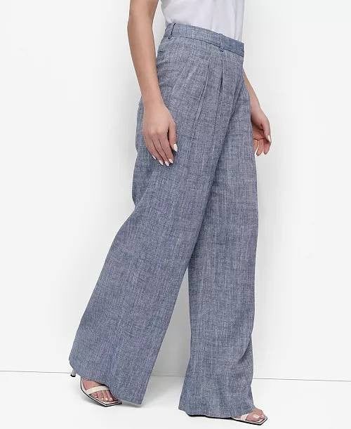 DKNY Petite High‑Rise Wide‑Leg Pants – Size 4P – NWT – $109