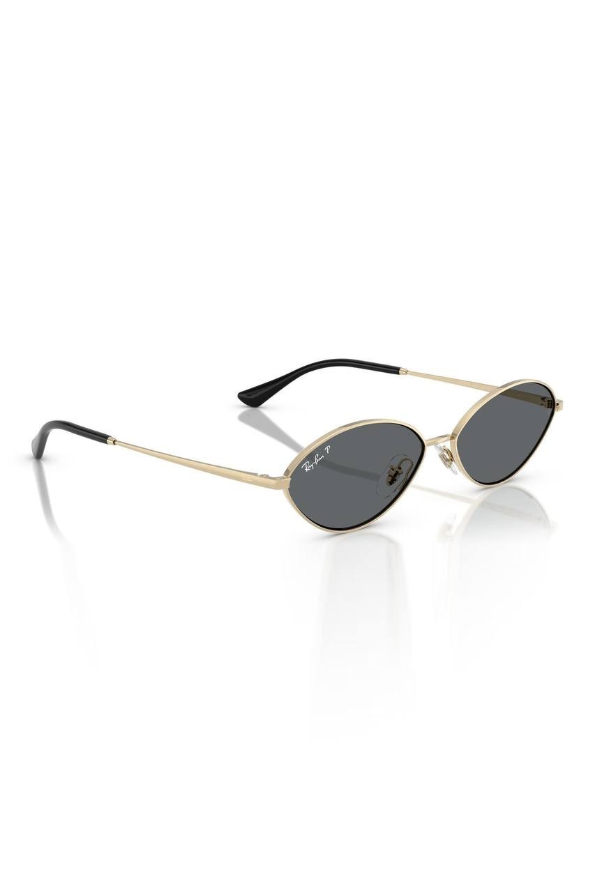 Ray‑Ban  Kai  59mm  Polarized  Oval  Sunglasses  Gold/Dark  Grey  NWT  $160