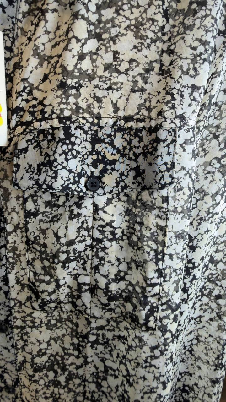 INC International Concepts Printed Button‑Front Shirt Jade Spots XS NWT $74.50
