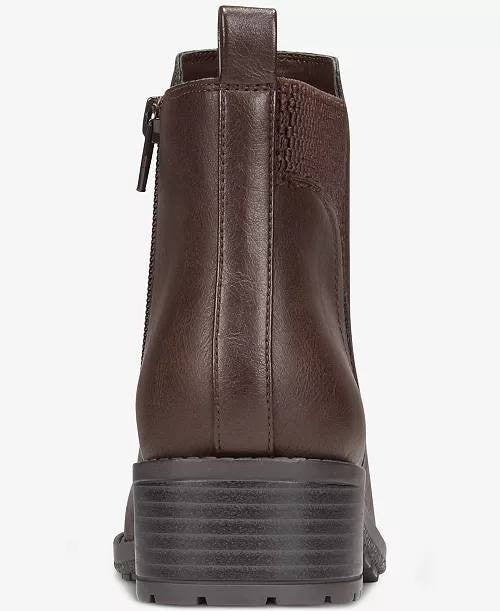 Style&Co Dark Roast Man‑Made Lug Booties 7.5M New in Box MSRP $69.90