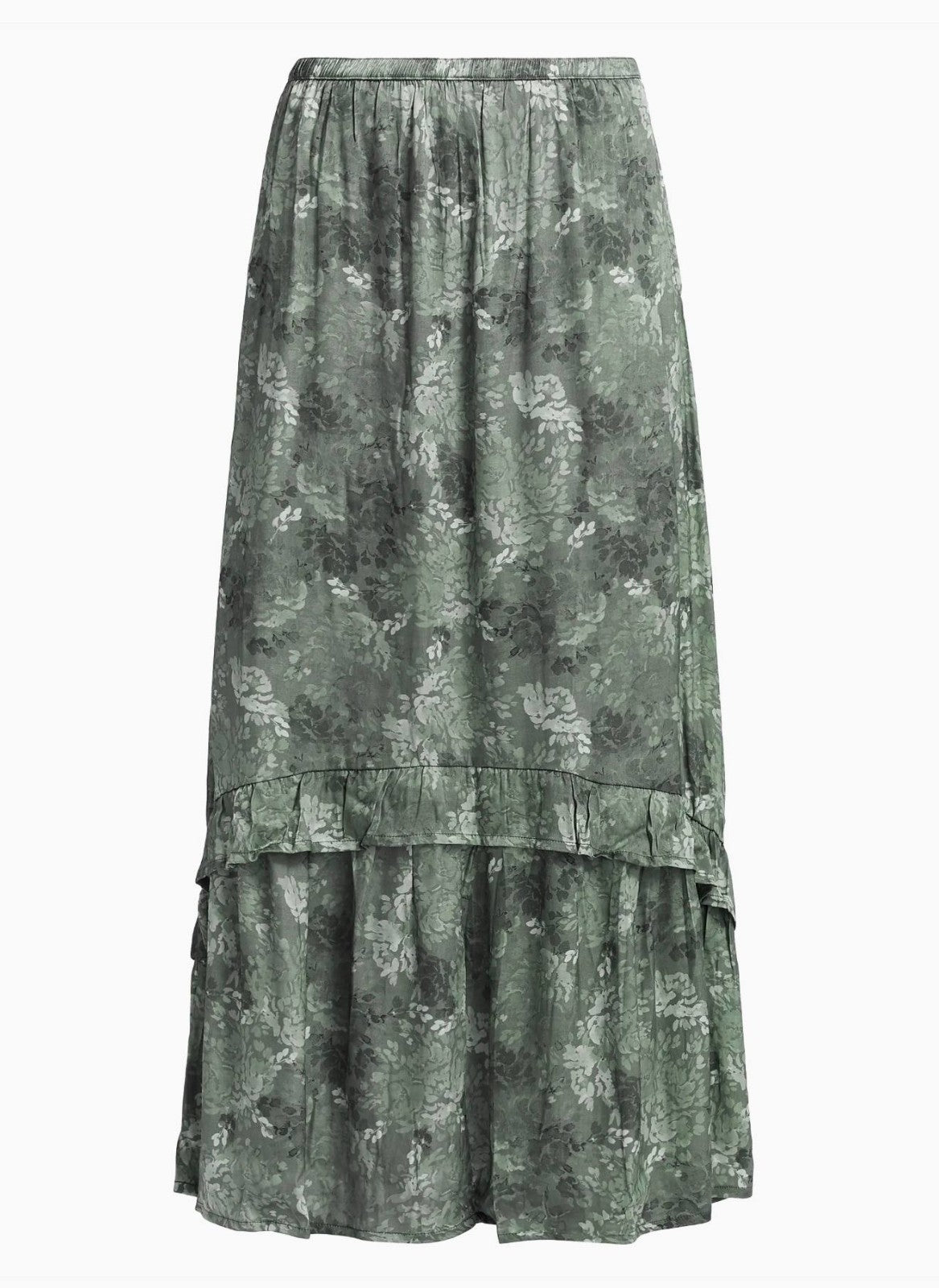 Splendid Linsey Maxi Skirt Evergreen Floral NWT XS–XL MSRP $178 –Flowy Boho Look