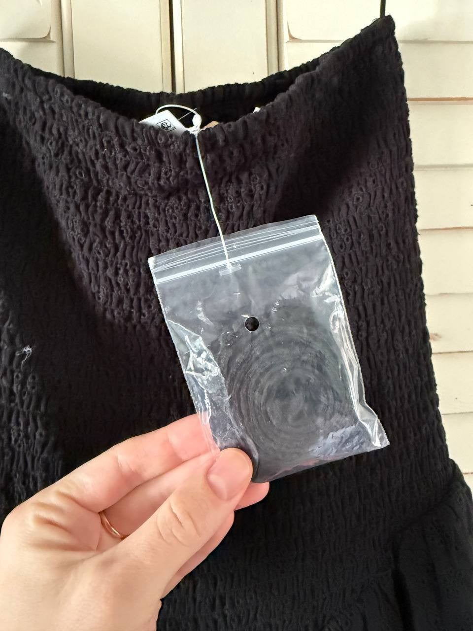 Wayf Melody Convertible Strapless Eyelet Dress Black, Size S, NWT, Elegant