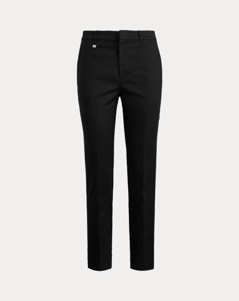 Ralph Lauren Pants 8 Navy Stretch Cotton Double-Faced Trousers Pre-Owned $155