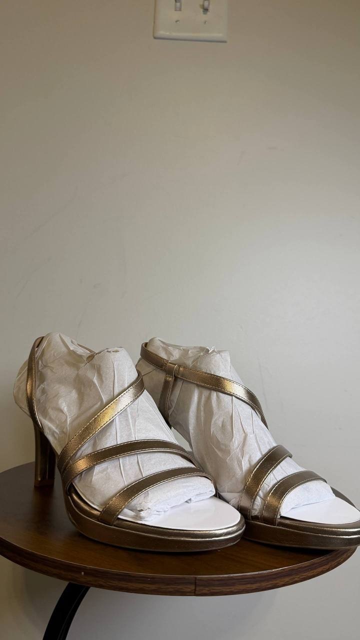 Naturalizer Bronze Pearl Synthetic Dress Sandals 10W NIB MSRP $110