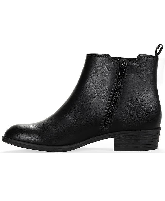 Style&Co Black Man‑Made Block Heel Booties 9M New in Box MSRP $69.90