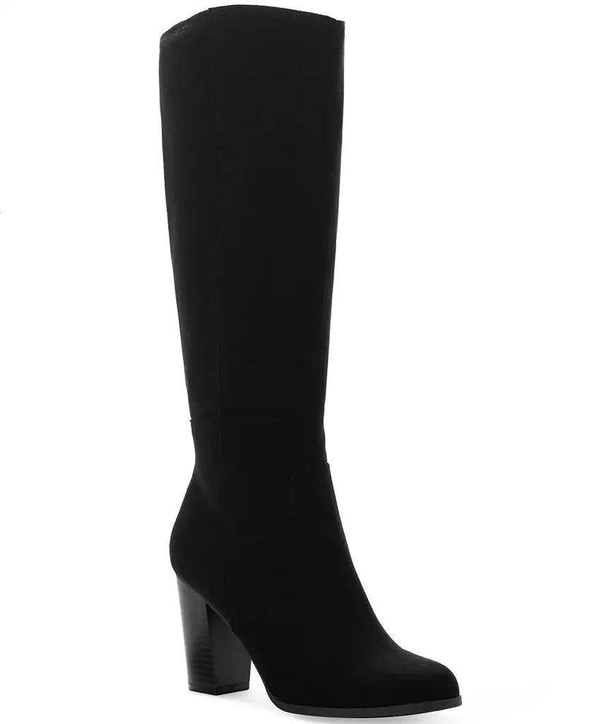 Style & Co Addyy Knee High Dress Boots Black 8M Synthetic $89.90 NWB