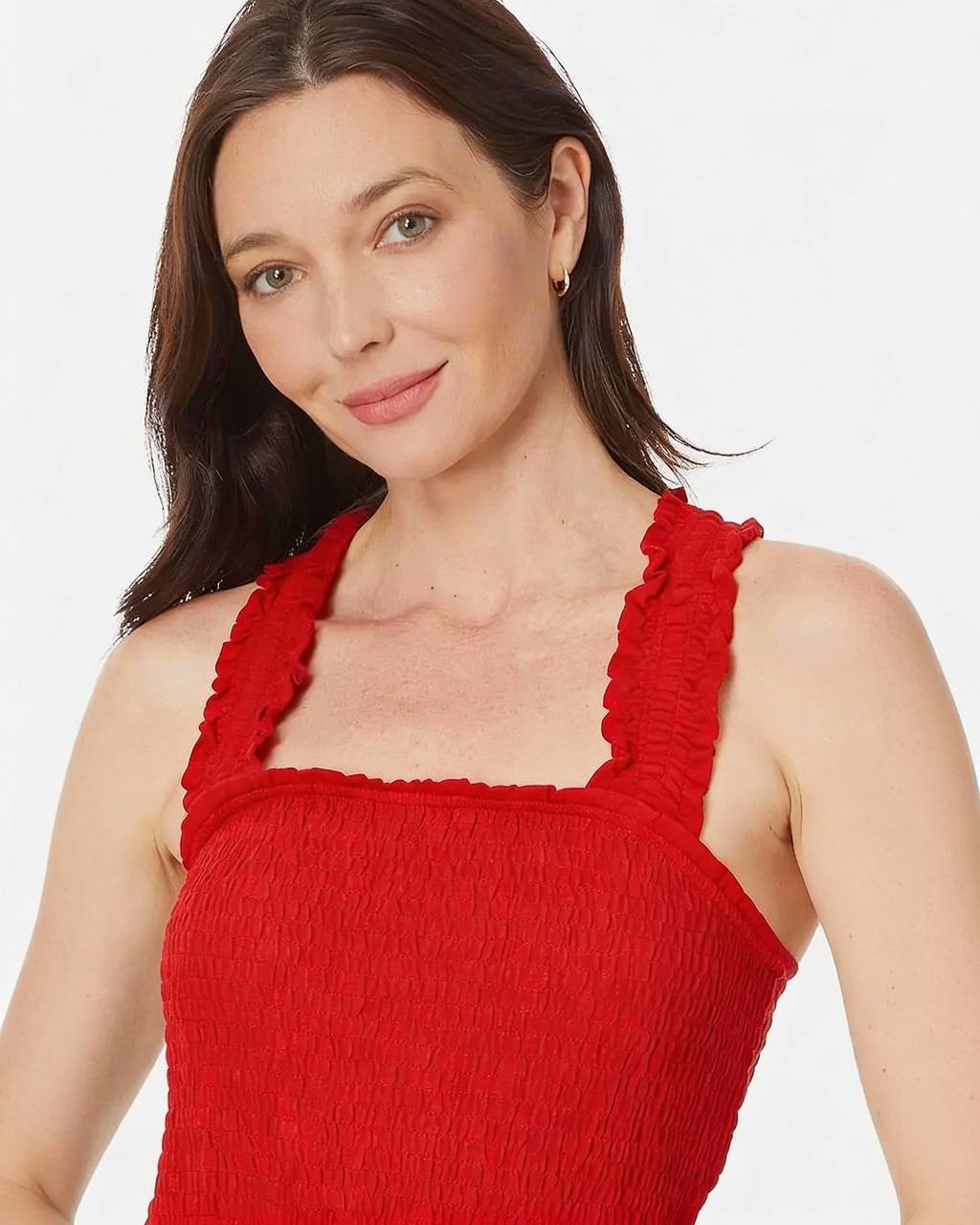 Tommy Hilfiger Smocked Midi Dress- Red – Size M – NWOT – €83.24