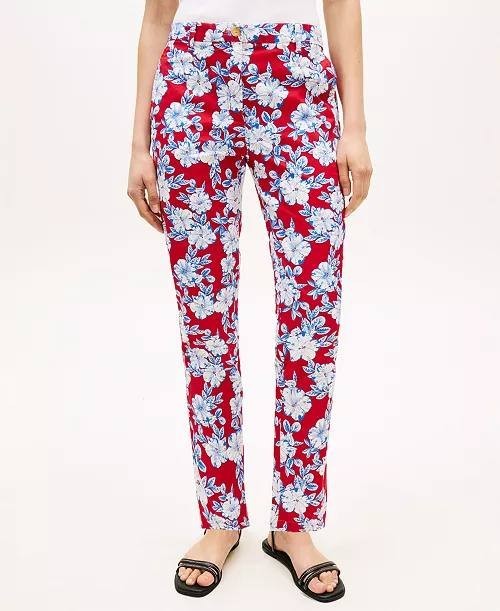 Tommy Hilfiger Twill Slim Chino Pants Blue/Red 10 NWT $74.50