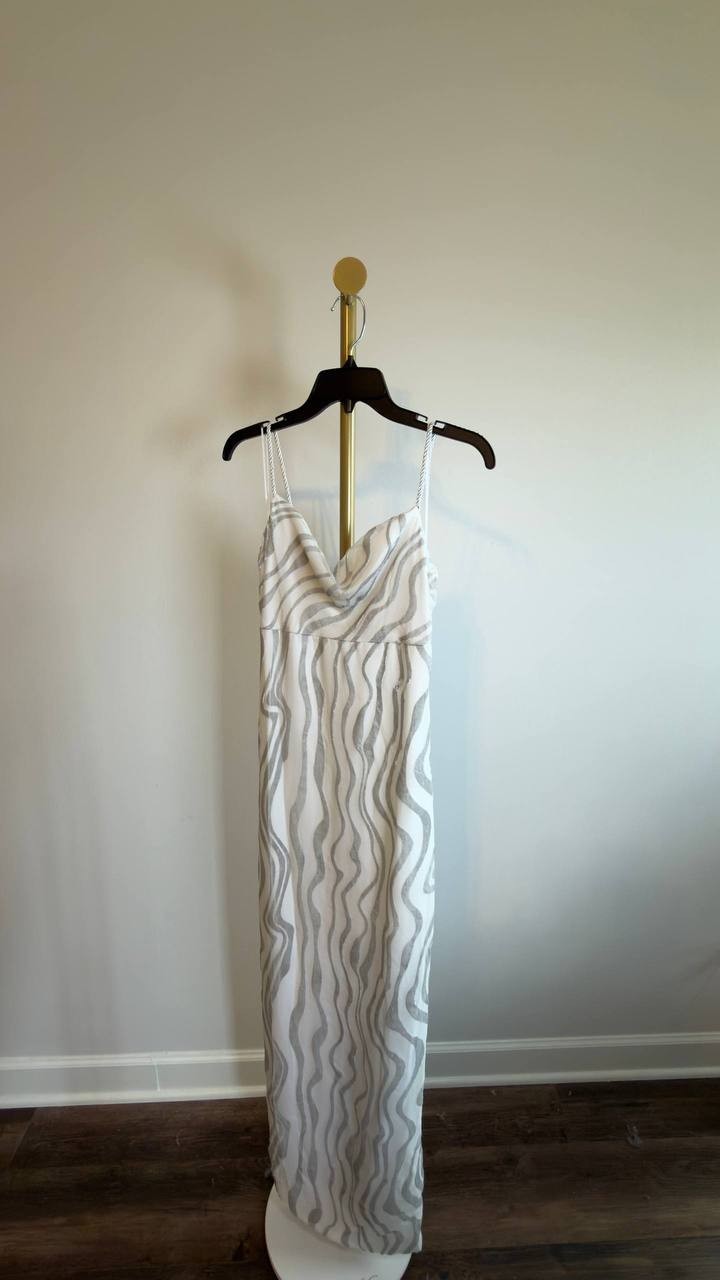 Parker Printed Sleeveless Maxi Dress Shimmer Stone 0 NWT $180