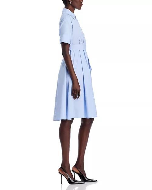 Nancy Yang Rose Applique Cotton Button Down Dress Blue Size XS NWT $179