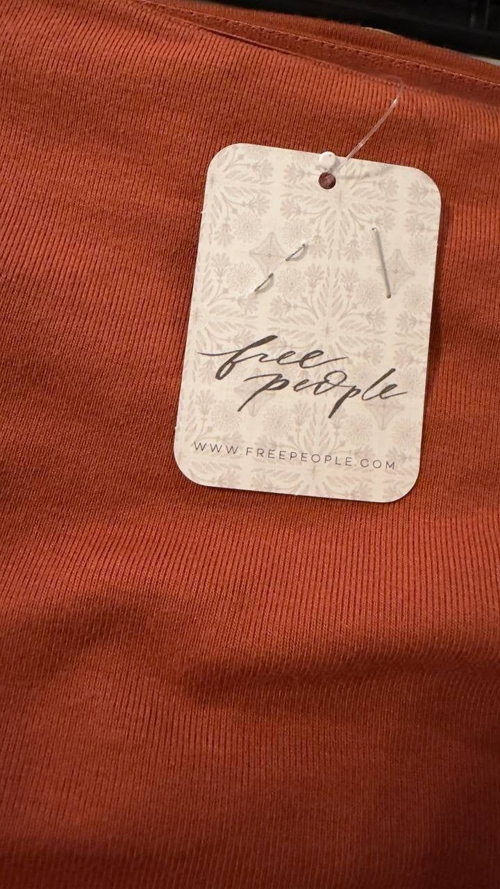Free People Women’s Free‑Est Good Feels Top Baked Clay XS NWT $30