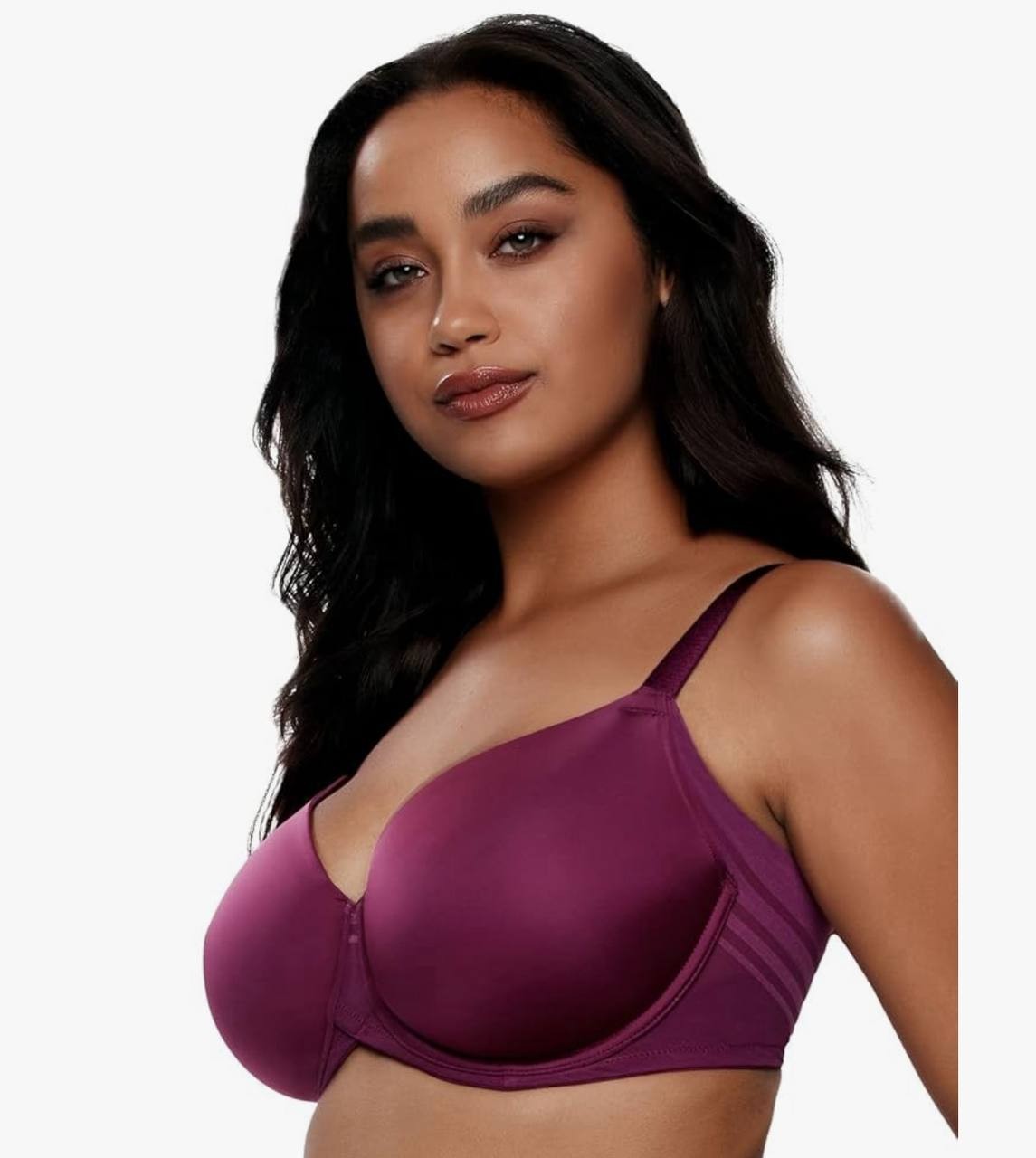Felina Marvelous Side Smoothing T-Shirt Bra 38DDD Purple Style 245033 NWT