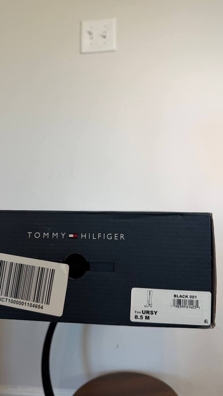 Tommy Hilfiger Ursy Women’s Knee High Dress Boots Black 8.5M Man‑Made $158.99NWB