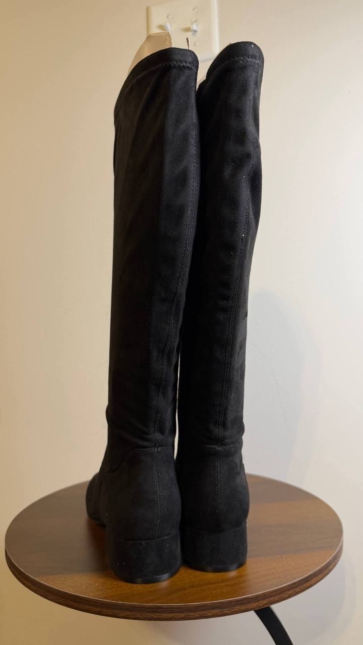 Easy Spirit Danilyn Boots 6M Black Textile Square Toe Block Heel NIB msrp$159