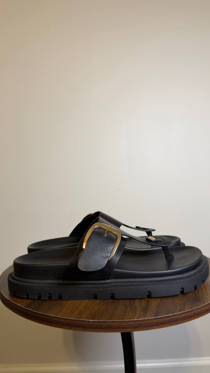 MIA  Geri  Slide  Sandals  Black  Synthetic  8.5M  New  With  Box  $60