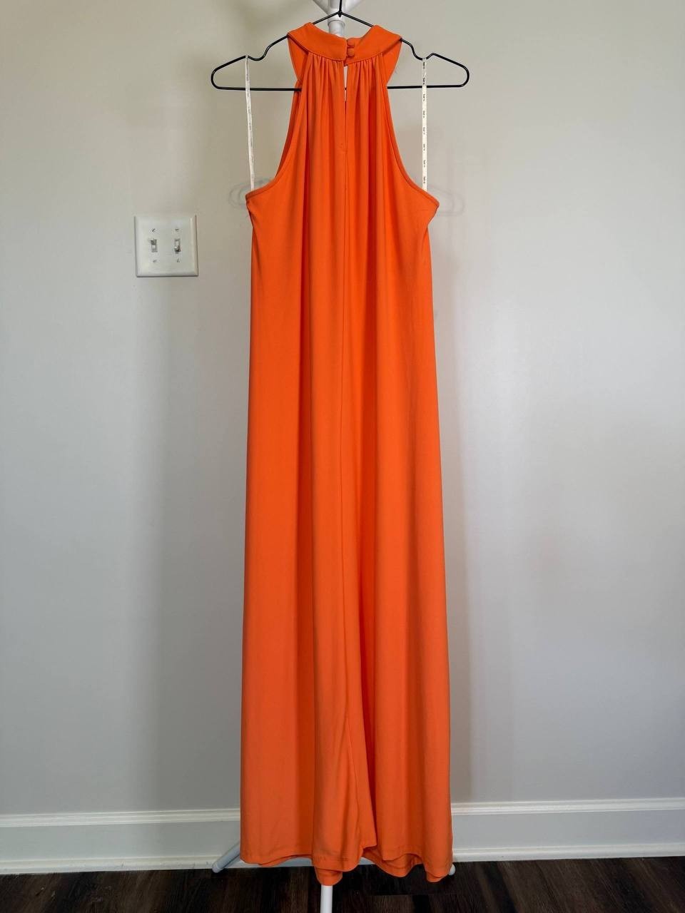 Bar III Women’s Knit High‑Neck Maxi Dress – Orange – Size M – Good Condition