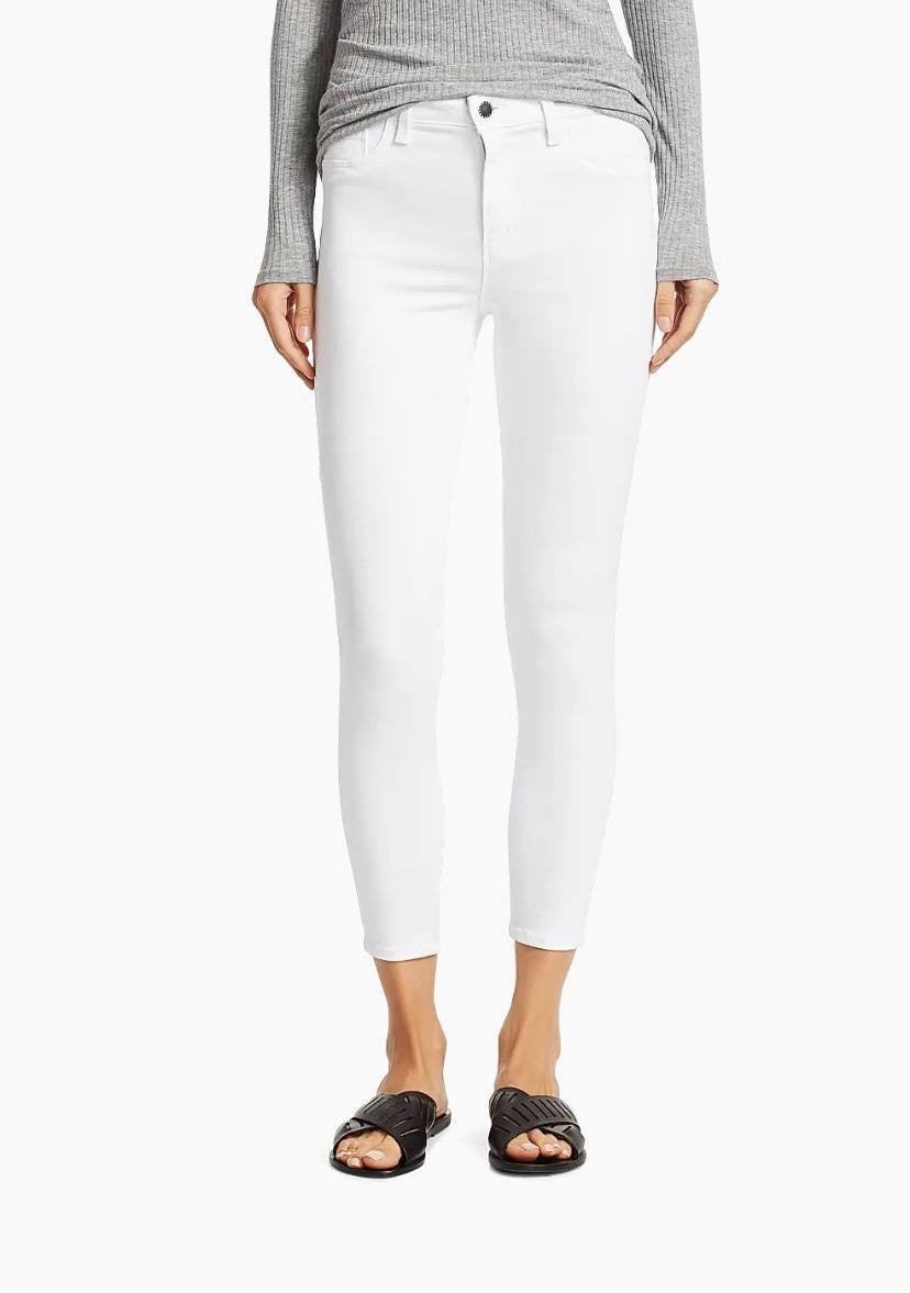 L’Agence Margot High‑Rise Ankle SkinnyJeans White 27 NWT Need Dry Clean msrp$245