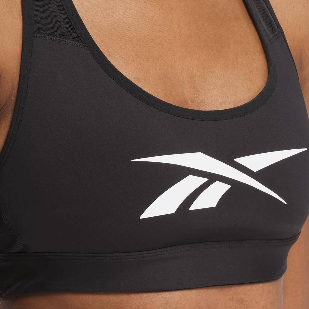 Reebok Women’s Lux Vector Racer Sports Bra Black S $40 NWT
