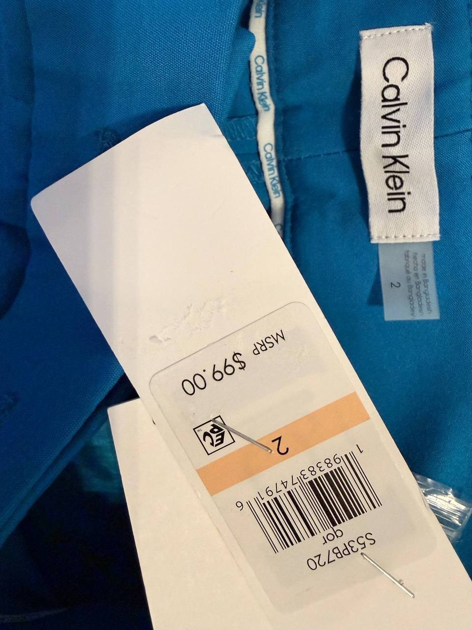 Calvin Klein Ankle Pants – Bright Blue – Size 2 – Tailored Fit – NWT – $99