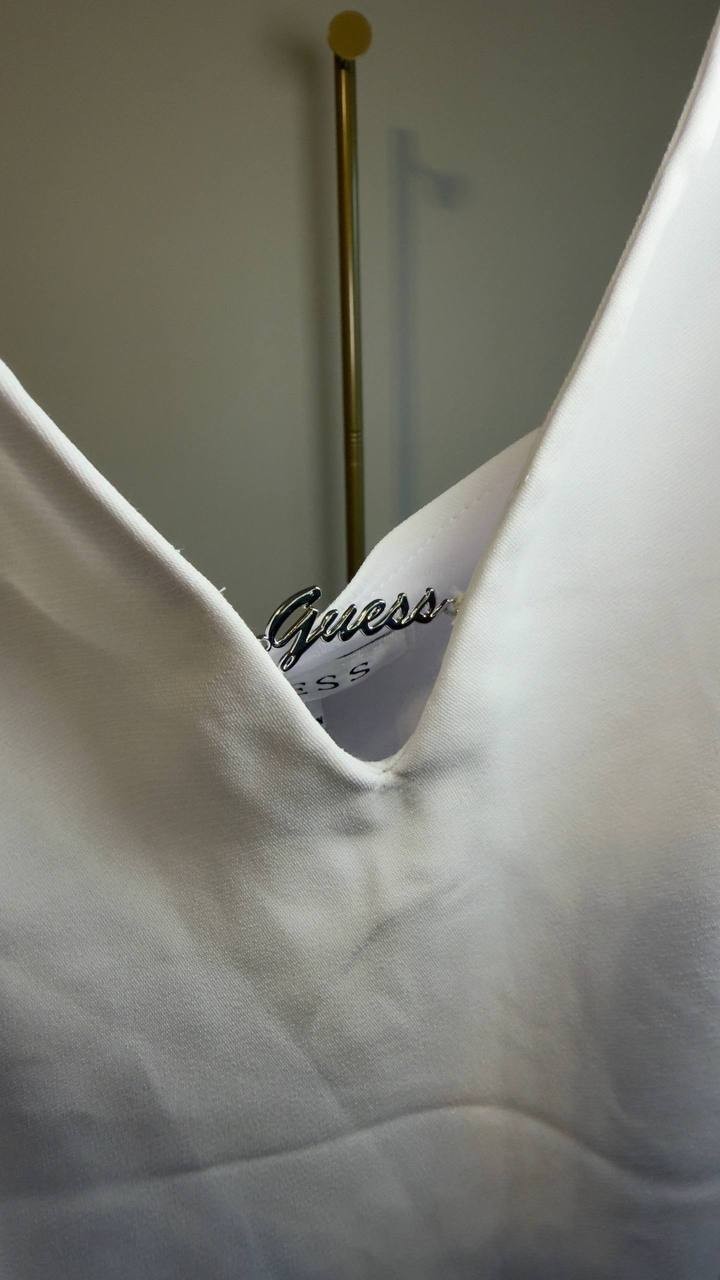 Guess Eco Caroline Logo Hardware Camisole Pure White S NWT $59