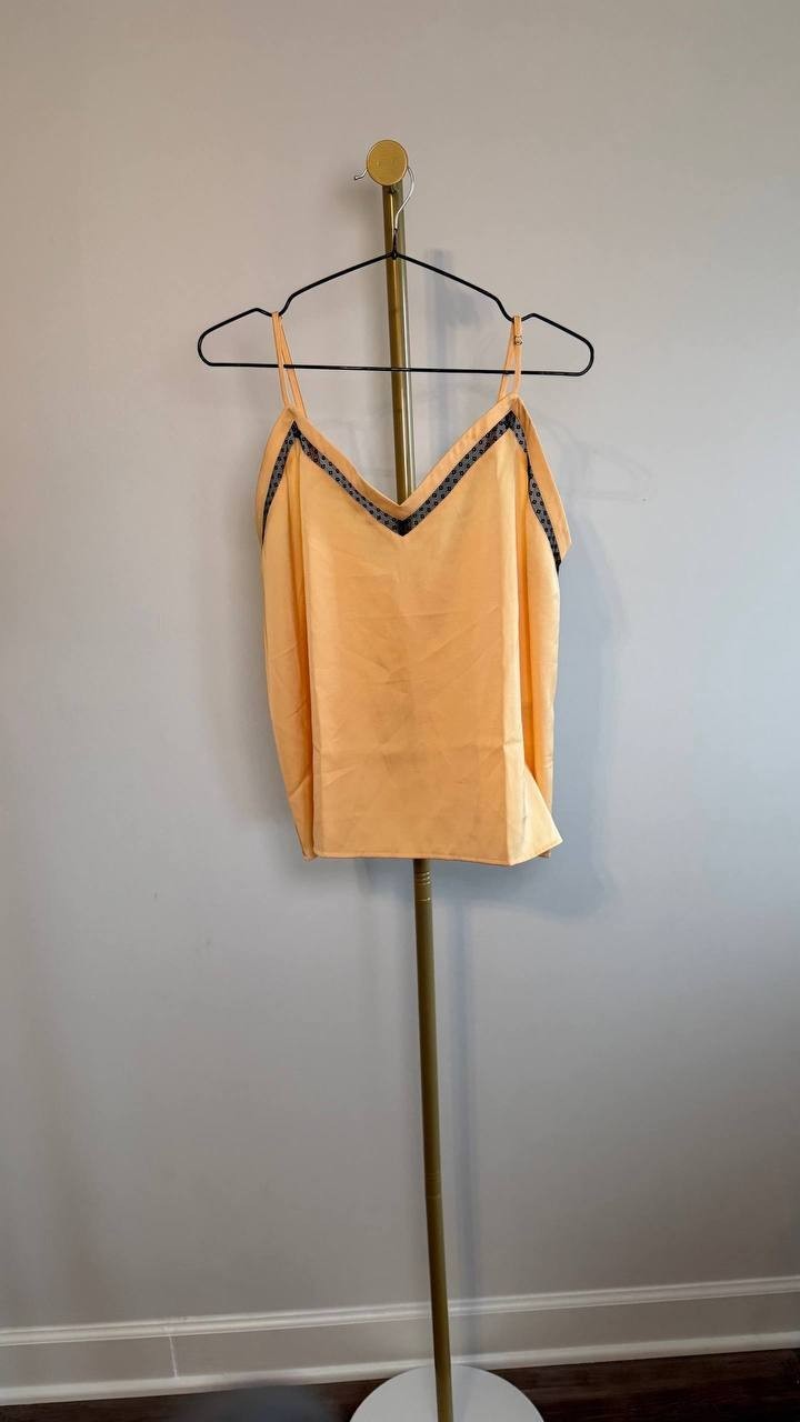BOSS Orange Berice Lace‑Inset Camisole Pastel Orange XL NWT $88