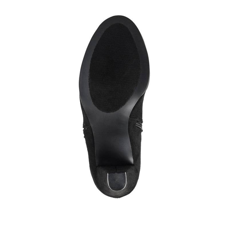 Journee Sanzi Booties 8.5 Black Faux Suede Zip‑Up Round Toe NIB msrp$48.49
